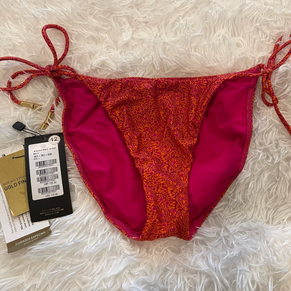 Vix Shaye Tie Side Bikini Bottom in Miramas. Full coverage Size Large